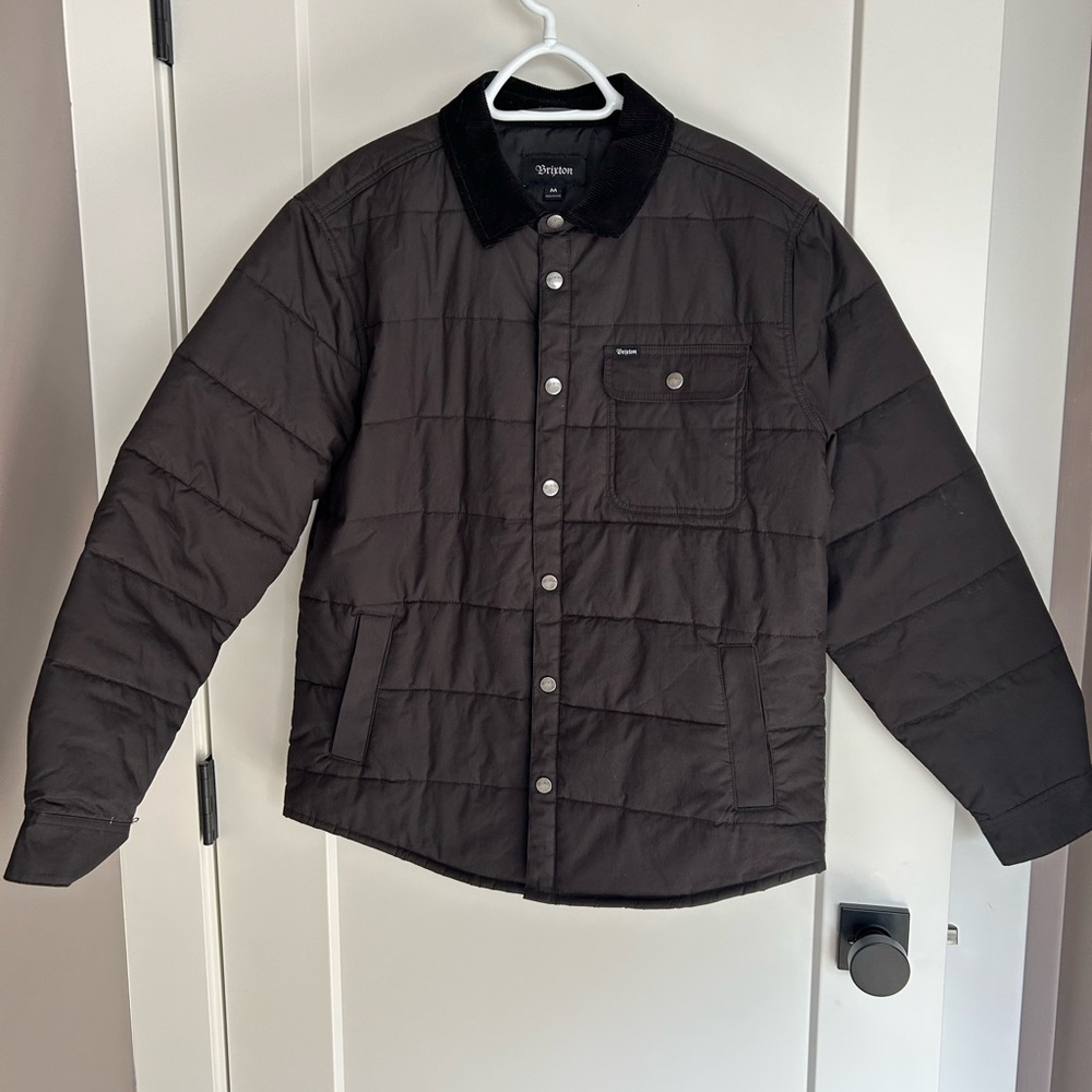 Brixton Men's Black Quilted Shirt Jacket